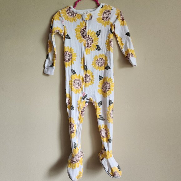 Carters - Sunflower Footed Pajamas Size 18 Months - Picture 2 of 7